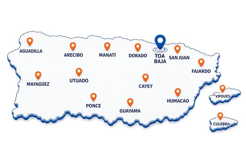 Cobertura de entregas en Puerto Rico